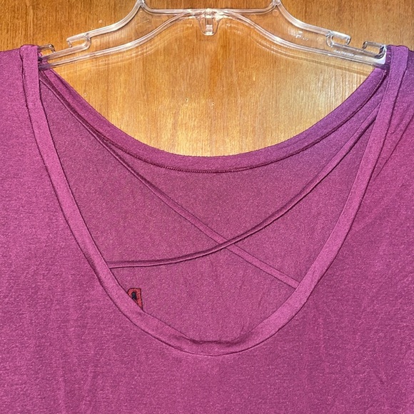 •PINK•VS PINK LIGHTWEIGHT, OVERSIZED FLOWY STRAPPY SCOOP BACK LONG SLEEVE TOP XS - Picture 6 of 7